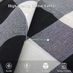 Buffalo Plaid Check Pillow Covers-Black and White