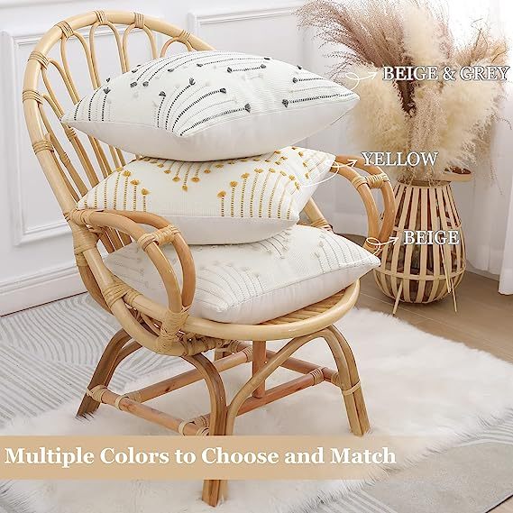 Boho Throw Pillow Covers-Yellow