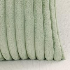 Fluffy Striped Decorative Pillow Covers-Sage Green