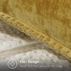 Chenille velvet Pillow Covers-Mineral Yellow