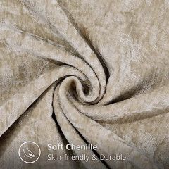 Chenille velvet Pillow Covers-Bleached Sand