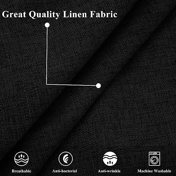 Linen Pillow Covers-Black