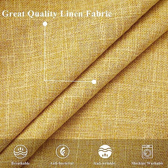 Linen Pillow Covers-Mustard Yellow
