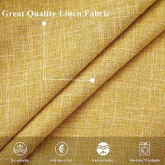 Linen Pillow Covers-Mustard Yellow