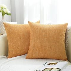 Chenille Pillow Covers-Orange