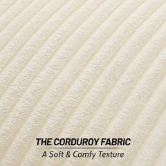 Corduroy Decorative Throw Pillow Covers-Cream White