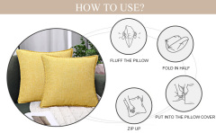Linen Pillow Covers-Mustard Yellow