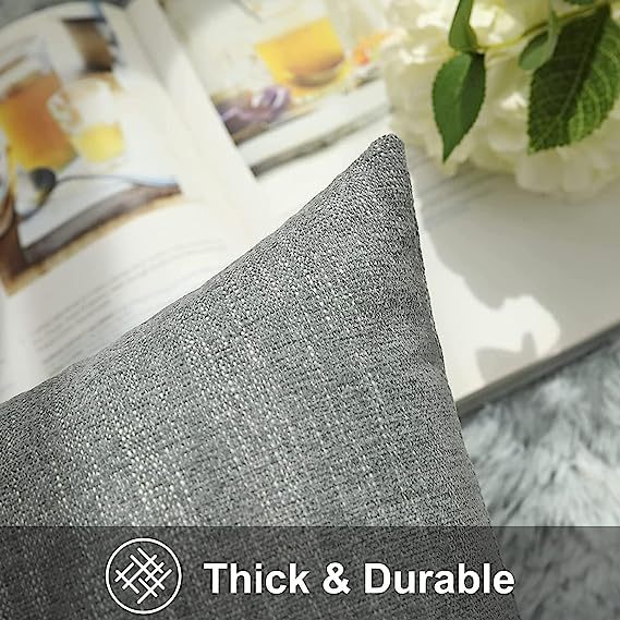 Chenille Pillow Covers-Grey