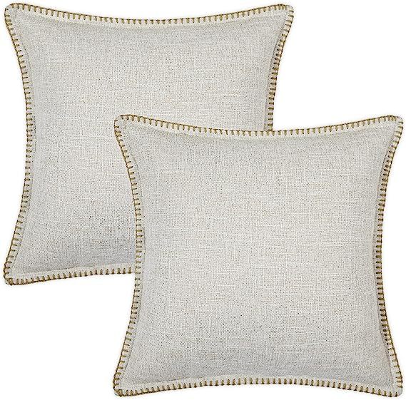 Linen Pillow Covers-Beige