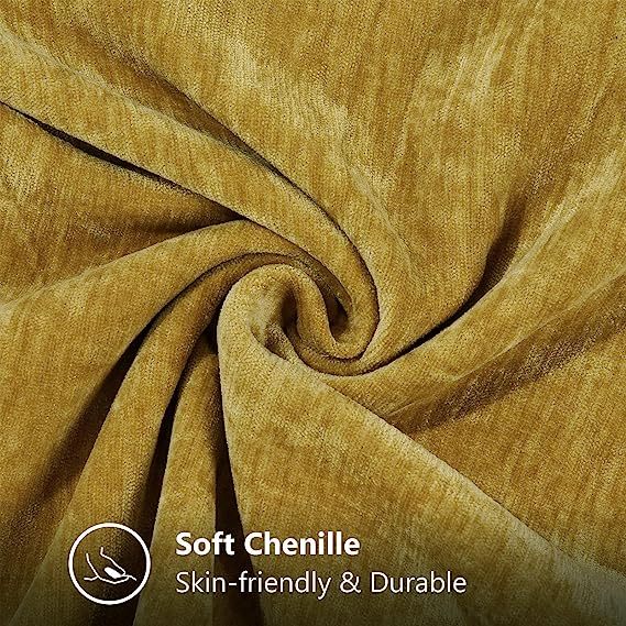 Chenille velvet Pillow Covers-Mineral Yellow