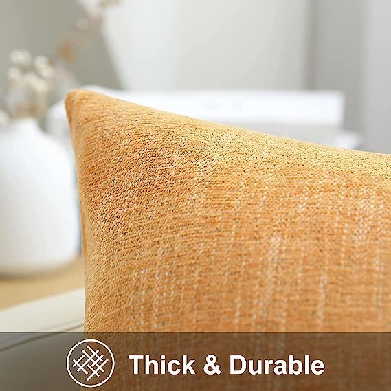Chenille Pillow Covers-Orange
