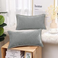 Chenille velvet Pillow Covers-Ultimate Gray