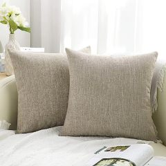 Chenille Pillow Covers-Khaki