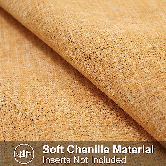 Chenille Pillow Covers-Orange