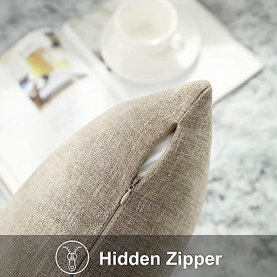 Chenille Pillow Covers-Khaki