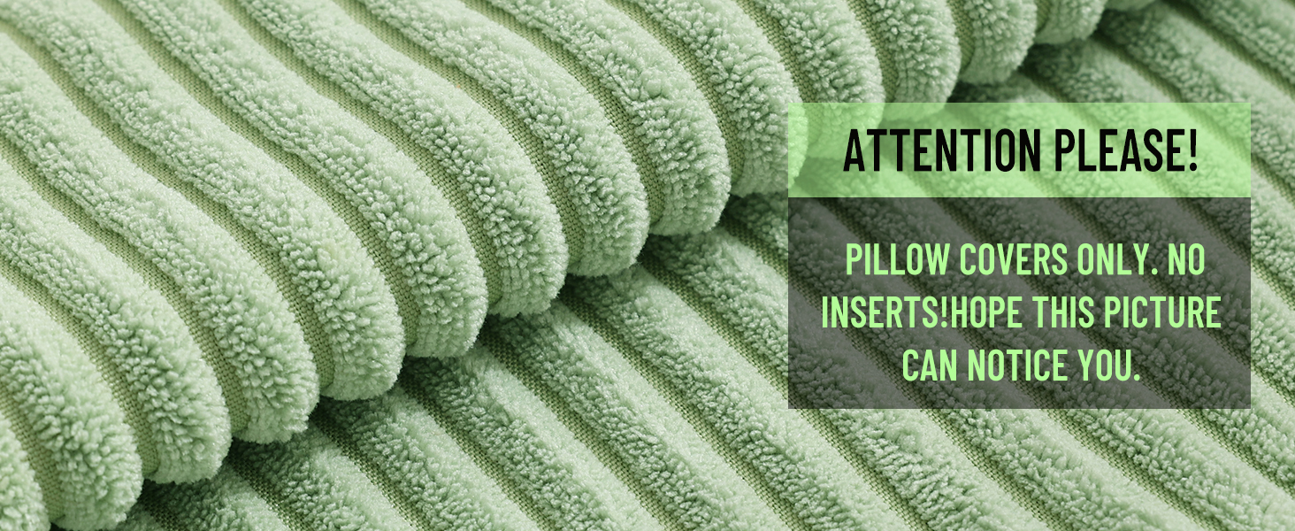 Corduroy Decorative Throw Pillow Covers-Sage Green