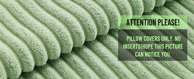 Corduroy Decorative Throw Pillow Covers-Sage Green