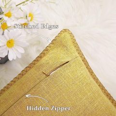 Linen Pillow Covers-Mustard Yellow