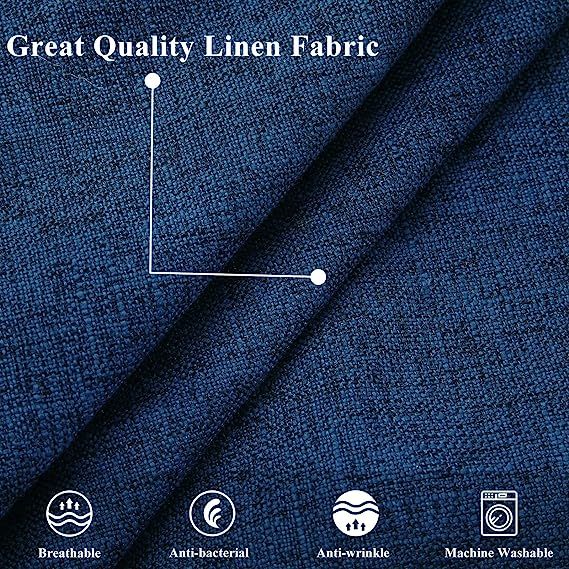 Linen Pillow Covers-Dark Blue
