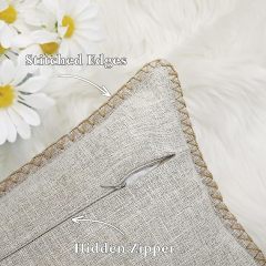 Linen Pillow Covers-Beige
