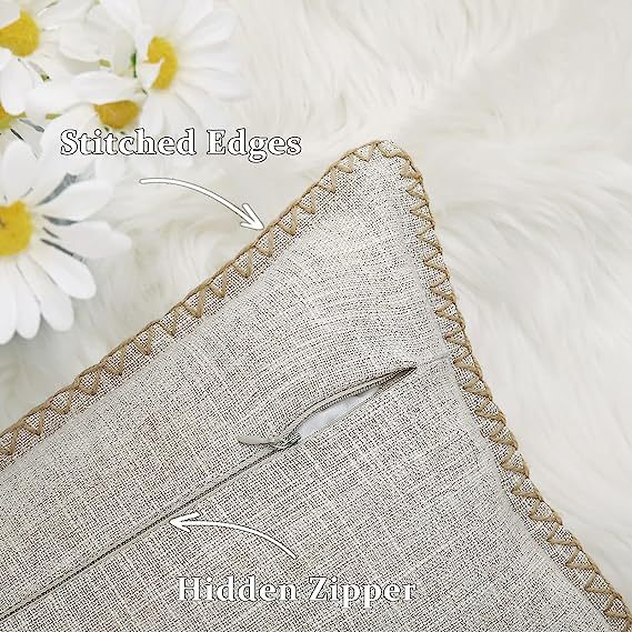 Linen Pillow Covers-Beige