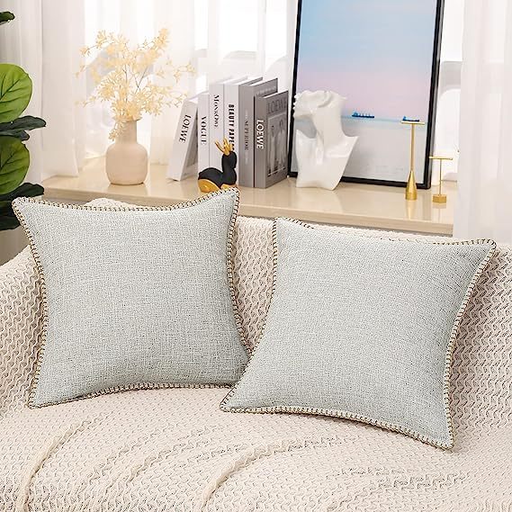Linen Pillow Covers-Beige