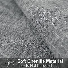Chenille Pillow Covers-Grey
