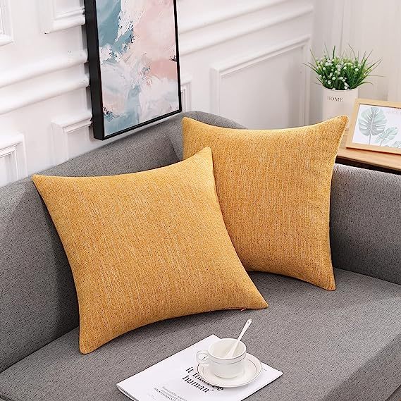 Chenille Pillow Covers-Orange