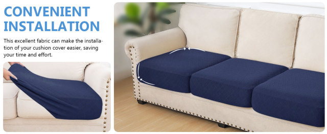 Diamond Lattice Couch Cushion Covers-Navy blue