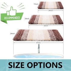 Rugs&Mats-Microfiber Bathroom Rugs-Brown