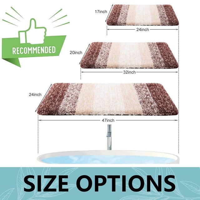 Rugs&Mats-Microfiber Bathroom Rugs-Brown