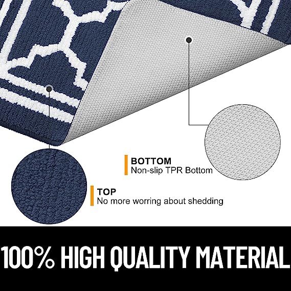Rugs&Mats-Resist Dirt and Absorbent Entrance Mat-Navy Blue
