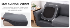 Slipcover-Plain Sofa Slipcovers-Dark Gray