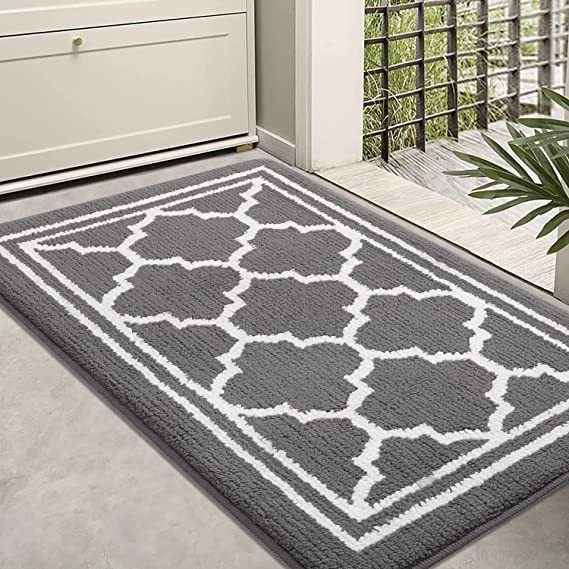 Rugs&Mats-Resist Dirt and Absorbent Entrance Mat-Grey