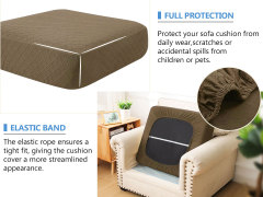 Diamond Lattice Couch Cushion Covers-Light Coffee