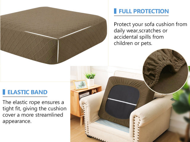 Diamond Lattice Couch Cushion Covers-Light Coffee