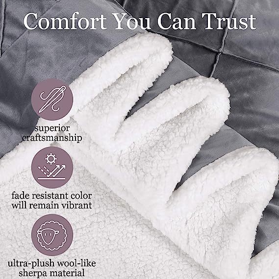 Blanket-Microfiber Lightweight Plush Reversible Throw Blanket-Grey