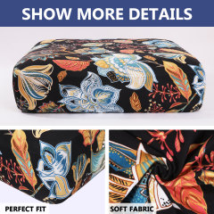 Printed Sofa Couch Cushion Covers-Black yellow