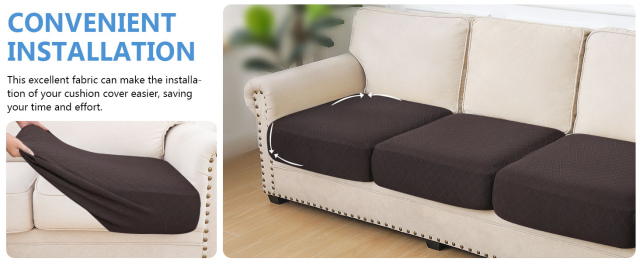 Diamond Lattice Couch Cushion Covers-Brown