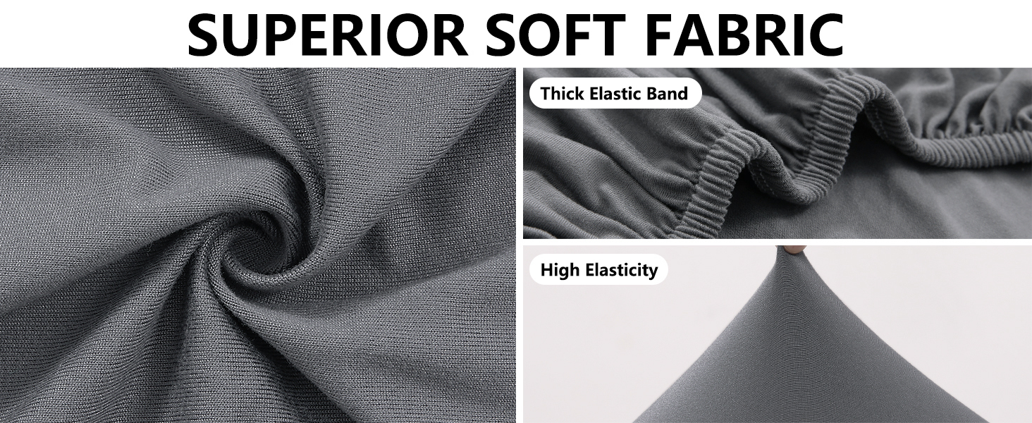Slipcover-Plain Sofa Slipcovers-Dark Gray