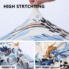 Slipcover-Floral Pattern Printed Sofa Slipcovers-Beige&blue