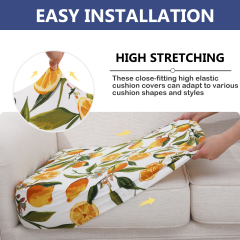Printed Sofa Couch Cushion Covers- Orange