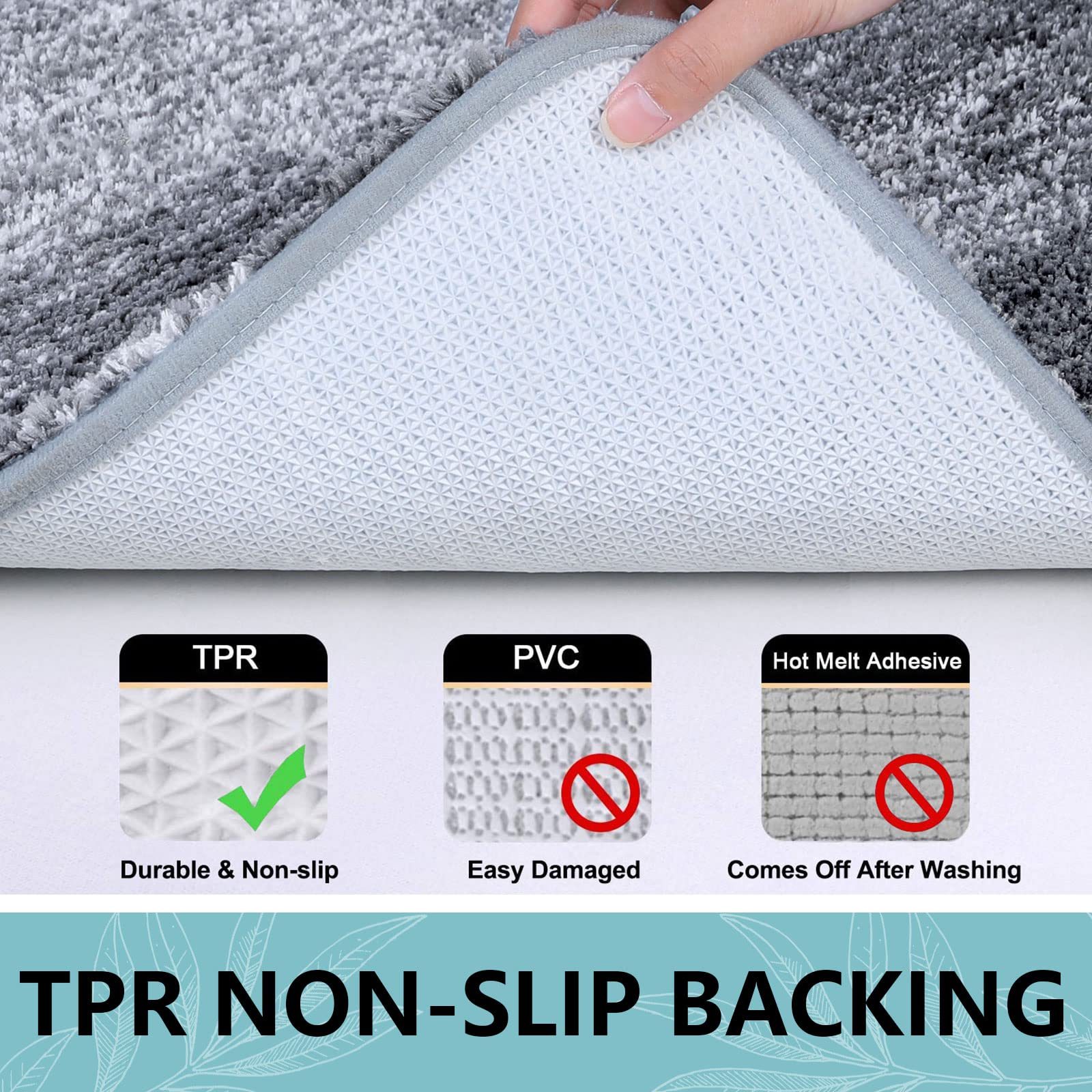 Rugs&Mats-Microfiber Bathroom Rugs-Grey