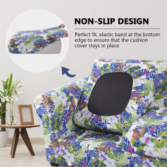 Slipcover-Floral Pattern Printed Sofa Slipcovers-Green
