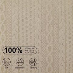 Raised Twisted Rope Pattern Pillow Covers-Light Tan
