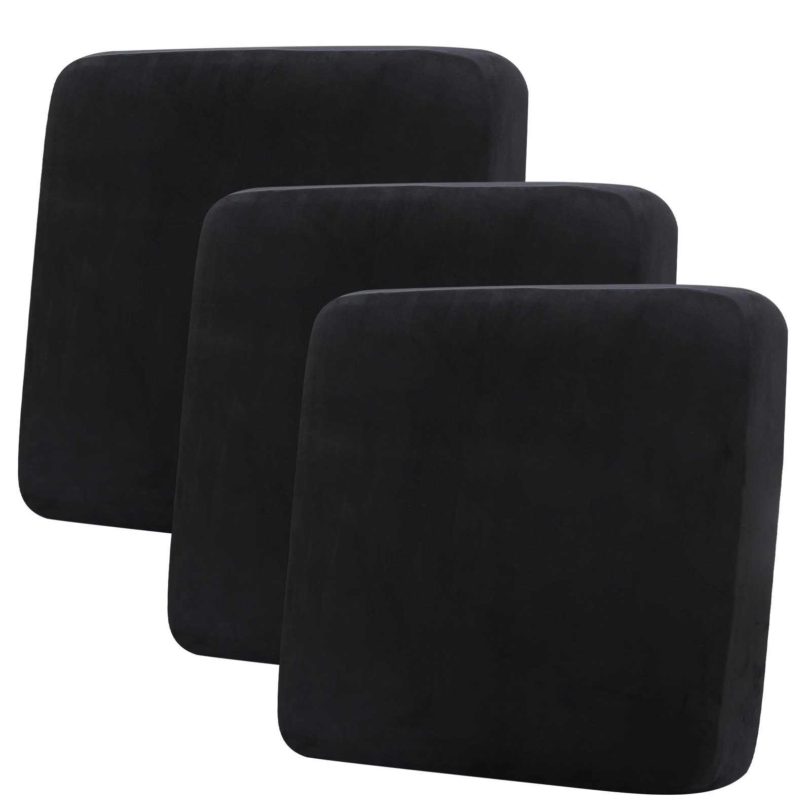 Velvet Stretch Couch Cushion Covers-Black