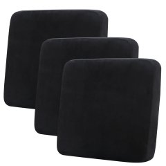 Velvet Stretch Couch Cushion Covers-Black