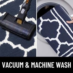 Rugs&Mats-Resist Dirt and Absorbent Entrance Mat-Navy Blue