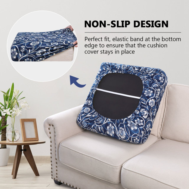 Printed Sofa Couch Cushion Covers- Blue