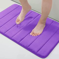 Rugs&Mats-Memory Foam 3 Pieces Bathroom Rug-Purple